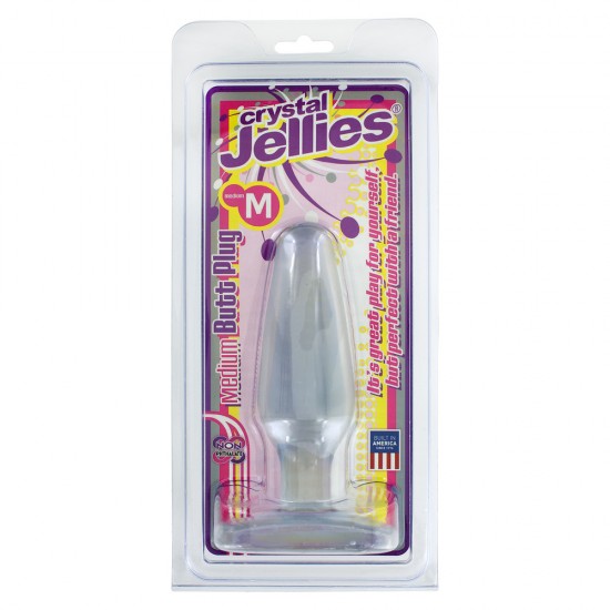 Crystal Jellies Medium Butt Plug Clear Crystal Jellies Medium Butt Plug Clear