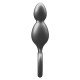 ToyJoy Buttocks The Plugger 2 Balls Metallic Silicone Plug ToyJoy Buttocks The Plugger 2 Balls Metallic Silicone Plug