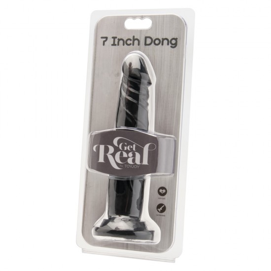 ToyJoy Get Real 7 Inch Dong Black ToyJoy Get Real 7 Inch Dong Black