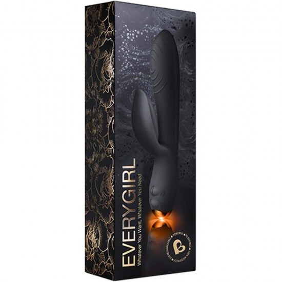 Rocks Off Everygirl Black Rechargeable Rabbit Vibrator Rocks Off Everygirl Black Rechargeable Rabbit Vibrator
