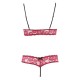 Cottelli Bra Set Open Cup and Crotchless Set Cottelli Bra Set Open Cup and Crotchless Set