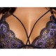 Cottelli Lilac and Black Lace Suspender Set Cottelli Lilac and Black Lace Suspender Set