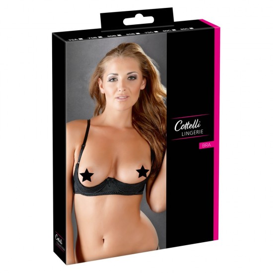 Cottelli Half Cup Bra Black Cottelli Half Cup Bra Black