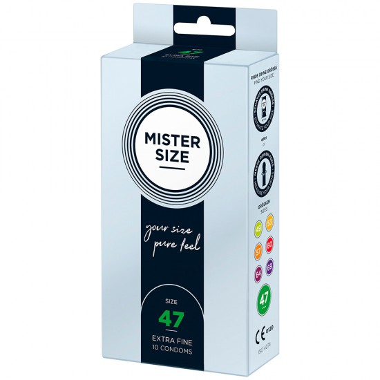 Mister Size 47mm Your Size Pure Feel Condoms 10 Pack Mister Size 47mm Your Size Pure Feel Condoms 10 Pack