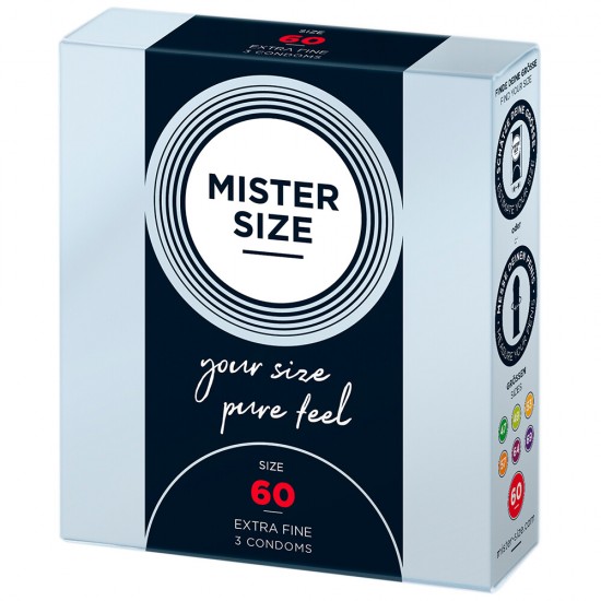 Mister Size 60mm Your Size Pure Feel Condoms 3 Pack Mister Size 60mm Your Size Pure Feel Condoms 3 Pack
