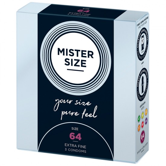 Mister Size 64mm Your Size Pure Feel Condoms 3 Pack Mister Size 64mm Your Size Pure Feel Condoms 3 Pack