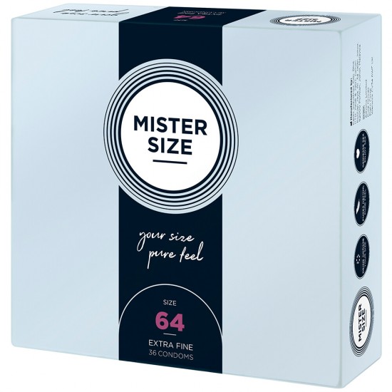 Mister Size 64mm Your Size Pure Feel Condoms 36 Pack Mister Size 64mm Your Size Pure Feel Condoms 36 Pack