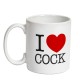White I Love Cock Mug White I Love Cock Mug