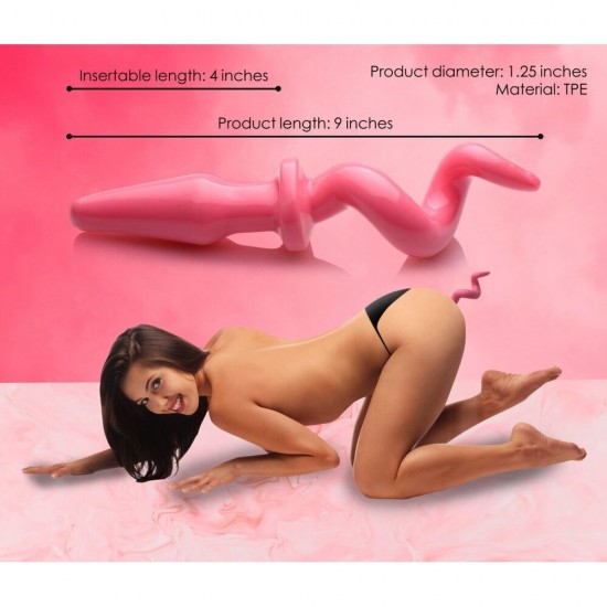 XR Pig Tail Pink Butt Plug XR Pig Tail Pink Butt Plug