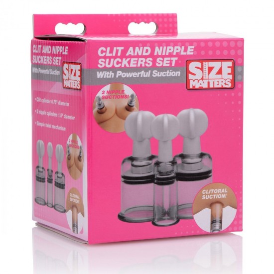 Size Matters Clit And Nipple Sucker Set Size Matters Clit And Nipple Sucker Set