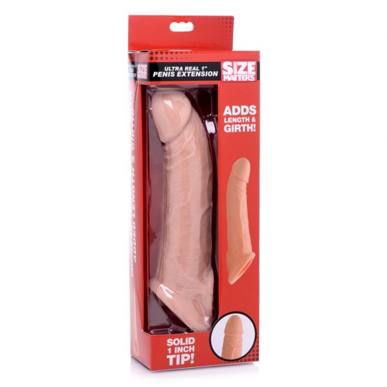 Size Matters Ultra Real 1 Inch Solid Tip Penis Extension Size Matters Ultra Real 1 Inch Solid Tip Penis Extension