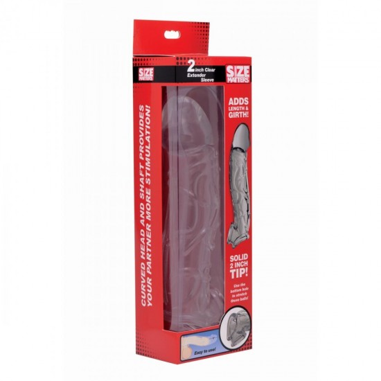 Size Matters 2 Inch Clear Penis Extender Sleeve Size Matters 2 Inch Clear Penis Extender Sleeve