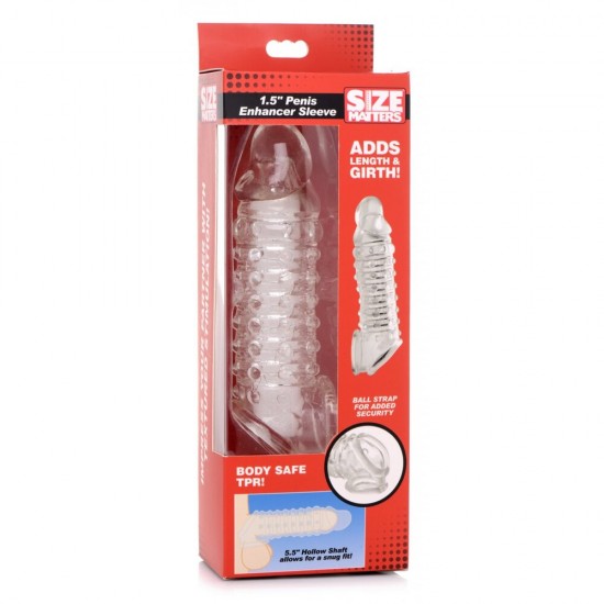 Size Matters Penis Enhancer Sleeve 1.5 Inches Size Matters Penis Enhancer Sleeve 1.5 Inches