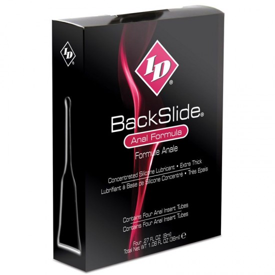 ID BackSlide Anal Formula Lubricant Insert Tubes 4 x 8ml ID BackSlide Anal Formula Lubricant Insert Tubes 4 x 8ml