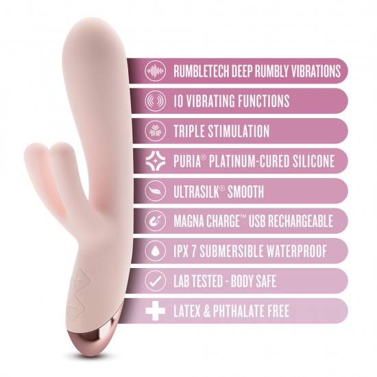 Blush Elora Pink Triple Stimulation Vibe Blush Elora Pink Triple Stimulation Vibe