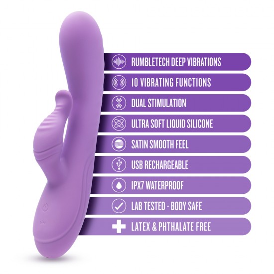 Blush Evelyn Powerful Dual Stimulator Vibe Blush Evelyn Powerful Dual Stimulator Vibe
