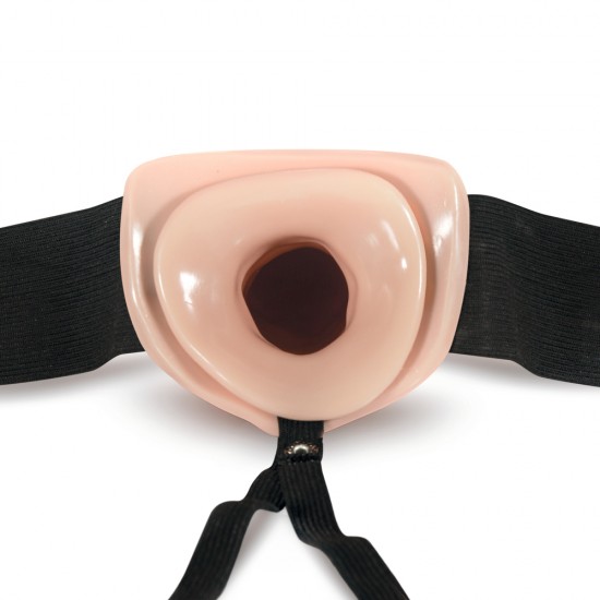 Dr. Skin Hollow Strap On 6 Inch Vanilla Dr. Skin Hollow Strap On 6 Inch Vanilla