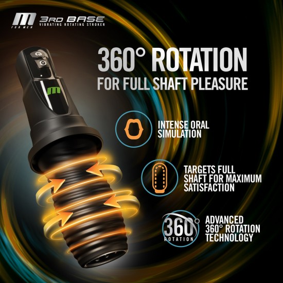 3RD Base Vibrating Rotating Masturbator 3RD Base Vibrating Rotating Masturbator