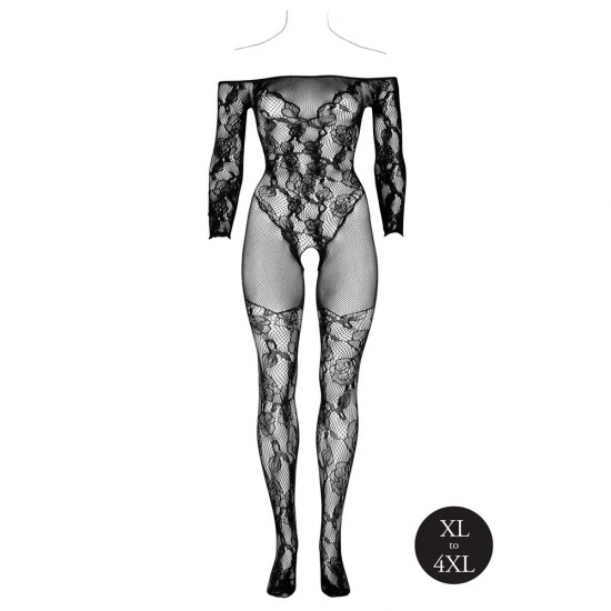 Le Desir Bodystocking With Off Shoulder Long Sleeves Le Desir Bodystocking With Off Shoulder Long Sleeves