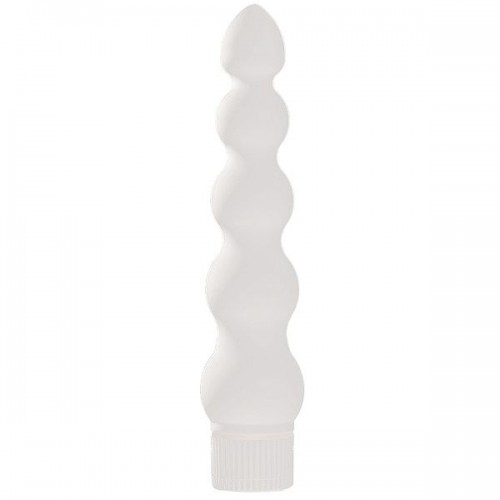 White Nights 7 Inch Ribbed Anal Vibrator