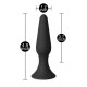 Medium Classic Black Silicone Butt Plug Medium Classic Black Silicone Butt Plug