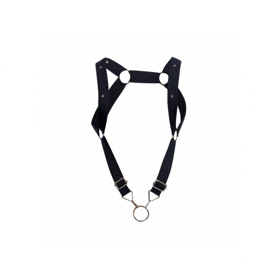 Male Basics Dngeon Straight Back Harness With Cock Ring Male Basics Dngeon Straight Back Harness With Cock Ring