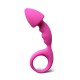Pink Silicone Curved Comfort Butt Plug Pink Silicone Curved Comfort Butt Plug