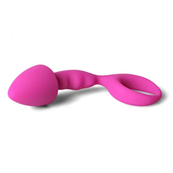 Pink Silicone Curved Comfort Butt Plug Pink Silicone Curved Comfort Butt Plug