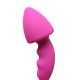 Pink Silicone Curved Comfort Butt Plug Pink Silicone Curved Comfort Butt Plug