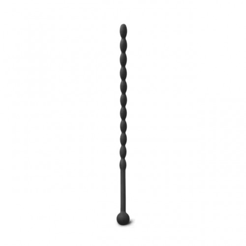 6 Inch Black Silicone Beaded Penis Sound Plug