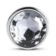 Large Metal Anal Plug With Clear Crystal Large Metal Anal Plug With Clear Crystal