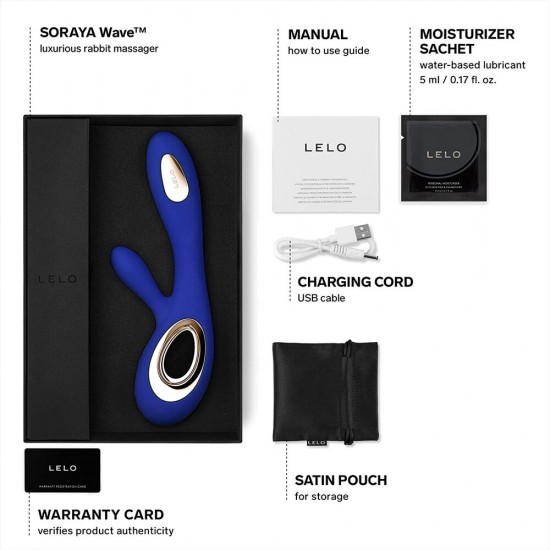 Lelo Soraya Wave Dual Action Vibrator Midnight Blue Lelo Soraya Wave Dual Action Vibrator Midnight Blue