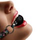 Ouch Breathable Ball Gag With Printed Leather Straps Ouch Breathable Ball Gag With Printed Leather Straps