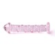 Textured Pink Glass Dildo