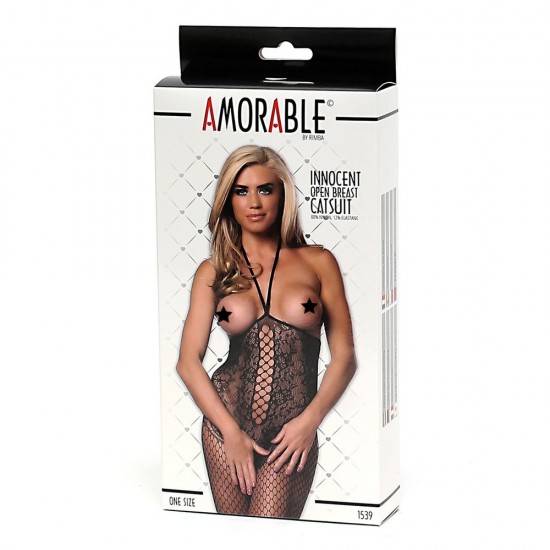 Innocent Black Open Breast Catsuit Innocent Black Open Breast Catsuit