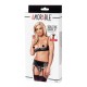 Seductive Black Lingerie Set With Stockings Seductive Black Lingerie Set With Stockings