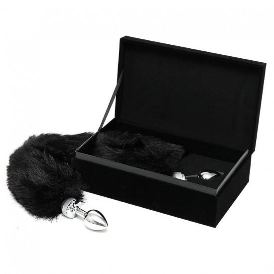 Small Butt Plug With Black Tail Small Butt Plug With Black Tail
