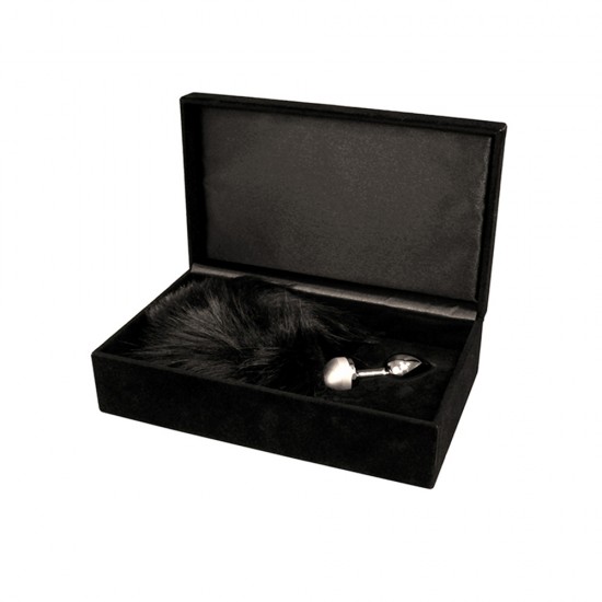 Small Butt Plug With Black Tail Small Butt Plug With Black Tail