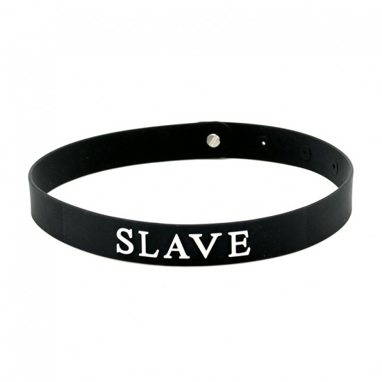 Black Silicone Slave Collar Black Silicone Slave Collar