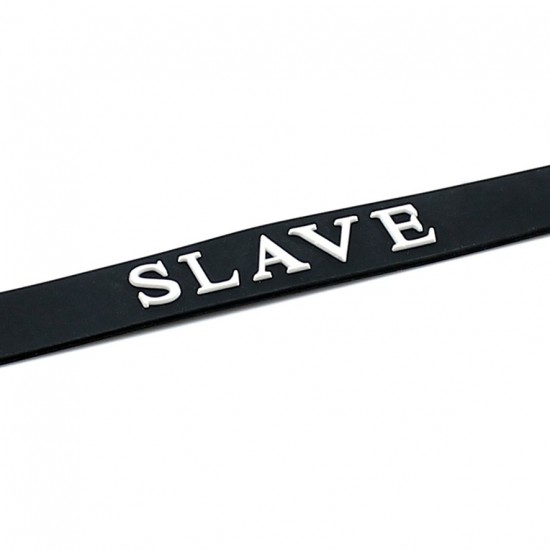 Black Silicone Slave Collar Black Silicone Slave Collar