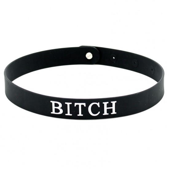 Black Silicone Bitch Collar Black Silicone Bitch Collar
