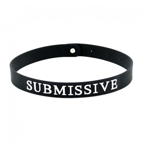 Black Silicone Submissive Collar Black Silicone Submissive Collar