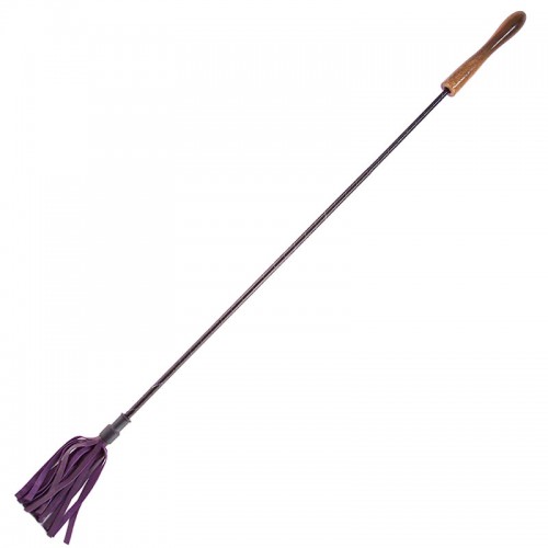 Rouge Garments Riding Crop With Wooden Handle Purple