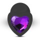 Small Heart Shaped Diamond Base Black Butt Plug Small Heart Shaped Diamond Base Black Butt Plug