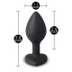 Small Heart Shaped Diamond Base Black Butt Plug Small Heart Shaped Diamond Base Black Butt Plug