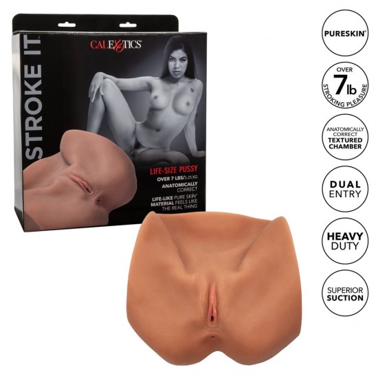 Stroke It Life Size Pussy Flesh Brown Stroke It Life Size Pussy Flesh Brown