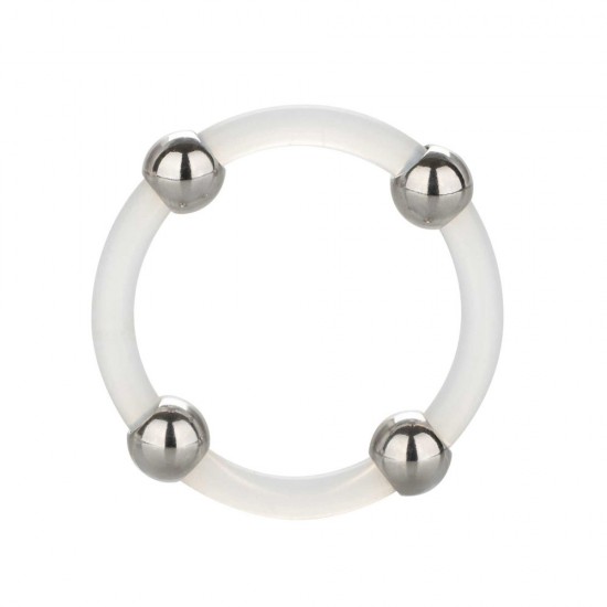 Steel Beaded Silicone Cock Ring XL Steel Beaded Silicone Cock Ring XL
