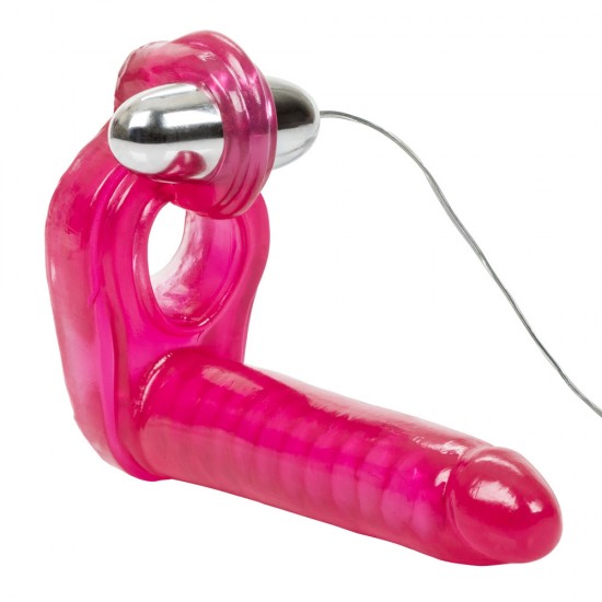 Ultimate Triple Stimulator Vibrating Cock Ring With Dong Ultimate Triple Stimulator Vibrating Cock Ring With Dong
