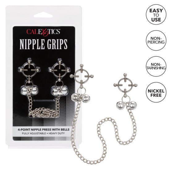 Nipple Grips 4 Point Nipple Press With Bells Nipple Grips 4 Point Nipple Press With Bells