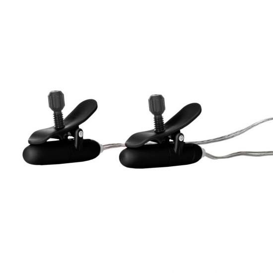 Heated Vibrating Nipple Teasers Black Heated Vibrating Nipple Teasers Black